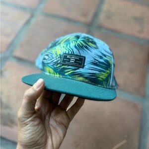Billabong Blue and Green Palm Leaf Cap